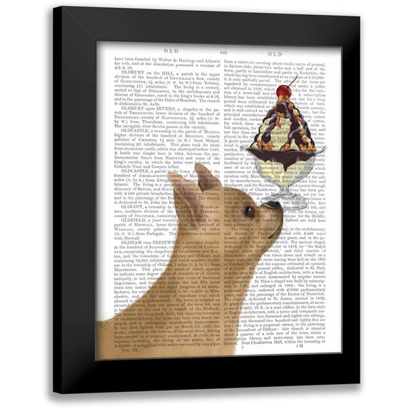 Fab Funky 15x18 Black Modern Framed Museum Art Print Titled - Chihuahua, Fawn, Ice Cream