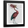 thumbnail image 1 of Fab Funky 15x18 Black Modern Framed Museum Art Print Titled - Crowed Marsala Heron, 1 of 5