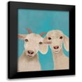thumbnail image 1 of Fab Funky 15x18 Black Modern Framed Museum Art Print Titled - Goat Duo, Looking at You, 1 of 5