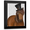 thumbnail image 1 of Fab Funky 15x18 Black Modern Framed Museum Art Print Titled - Horse Top Hat and Monocle, 1 of 5