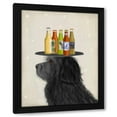 thumbnail image 1 of Fab Funky 15x18 Black Modern Wood Framed Wall Art Titled - Labradoodle Black 2 Beer Lover, 1 of 6