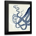 thumbnail image 1 of Fab Funky 15x18 Black Modern Framed Museum Art Print Titled - Octopus Print Blue on Cream a, 1 of 5