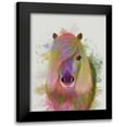 thumbnail image 1 of Fab Funky 15x18 Black Modern Framed Museum Art Print Titled - Pony 1 Portrait Rainbow Splash, 1 of 5
