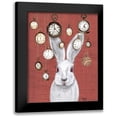 thumbnail image 1 of Fab Funky 15x18 Black Modern Framed Museum Art Print Titled - Rabbit Time, 1 of 5