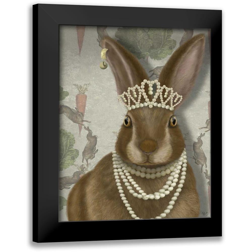 Fab Funky 15x18 Black Modern Framed Museum Art Print Titled - Rabbit ...