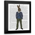 thumbnail image 1 of Fab Funky 15x18 Black Modern Framed Museum Art Print Titled - Rabbit in Blue Waistcoat, 1 of 5