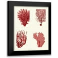 thumbnail image 1 of Fab Funky 15x18 Black Modern Framed Museum Art Print Titled - Red Coral Print on 4 Panels, 1 of 5