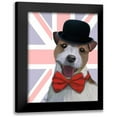 thumbnail image 1 of Fab Funky 15x18 Black Modern Framed Museum Art Print Titled - Union Jack Jack Russell, 1 of 5