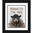 thumbnail image 1 of Fab Funky 15x18 Black Ornate Wood Framed with Double Matting Museum Art Print Titled - Baaad To the Bone, 1 of 4