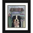 thumbnail image 1 of Fab Funky 15x18 Black Ornate Wood Framed with Double Matting Museum Art Print Titled - Bernese Surf Shack, 1 of 4