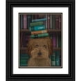 thumbnail image 1 of Fab Funky 15x18 Black Ornate Wood Framed with Double Matting Museum Art Print Titled - Labradoodle, Brown, and Books, 1 of 4