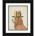 thumbnail image 1 of Fab Funky 15x18 Black Ornate Wood Framed with Double Matting Museum Art Print Titled - Labradoodle Gold 2 Beer Lover, 1 of 4