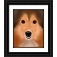 thumbnail image 1 of Fab Funky 15x18 Black Ornate Wood Framed with Double Matting Museum Art Print Titled - Shetland Sheepdog Big Dog, 1 of 4