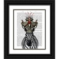 thumbnail image 1 of Fab Funky 15x18 Black Ornate Wood Framed with Double Matting Museum Art Print Titled - Zebra Head Trophy, 1 of 4