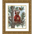 thumbnail image 1 of Fab Funky 15x18 Gold Ornate Wood Framed with Double Matting Museum Art Print Titled - Lumberjack Bear Pine Tree Coffee Break, 1 of 4