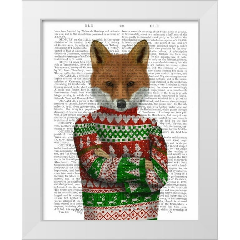 Fox print shop sweater