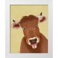thumbnail image 1 of Fab Funky 15x18 White Modern Wood Framed Museum Art Print Titled - Funny Farm Cow 2, 1 of 4