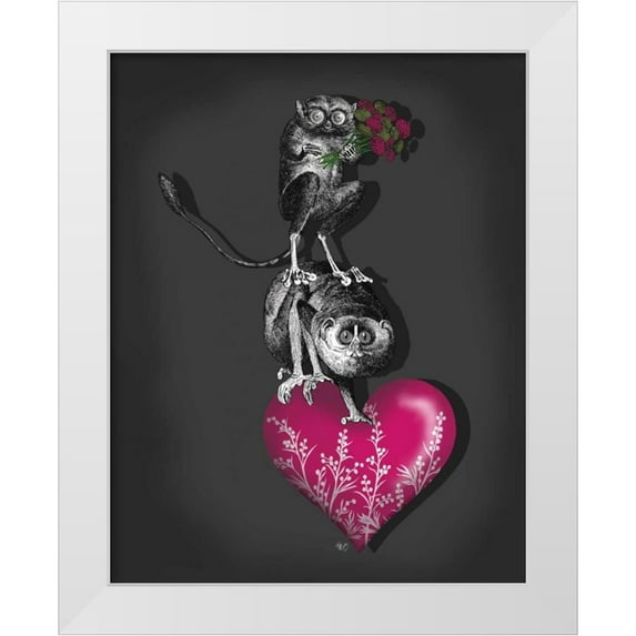 Fab Funky 15x18 White Modern Wood Framed Museum Art Print Titled - We Brought You Flowers