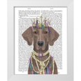 thumbnail image 1 of Fab Funky 15x18 White Modern Wood Framed Museum Art Print Titled - Weimaraner with Tiara, 1 of 4