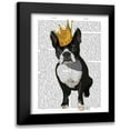thumbnail image 1 of Fab Funky 20x24 Black Modern Framed Museum Art Print Titled - Boston Terrier And Crown, 1 of 5
