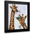 thumbnail image 1 of Fab Funky 20x24 Black Modern Framed Museum Art Print Titled - Chewing Giraffe Duo, 1 of 5