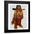 thumbnail image 1 of Fab Funky 20x24 Black Modern Framed Museum Art Print Titled - Cocker Spaniel Cowboy, 1 of 5