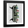 thumbnail image 1 of Fab Funky 20x24 Black Modern Framed Museum Art Print Titled - Dogs on Sofa, 1 of 5