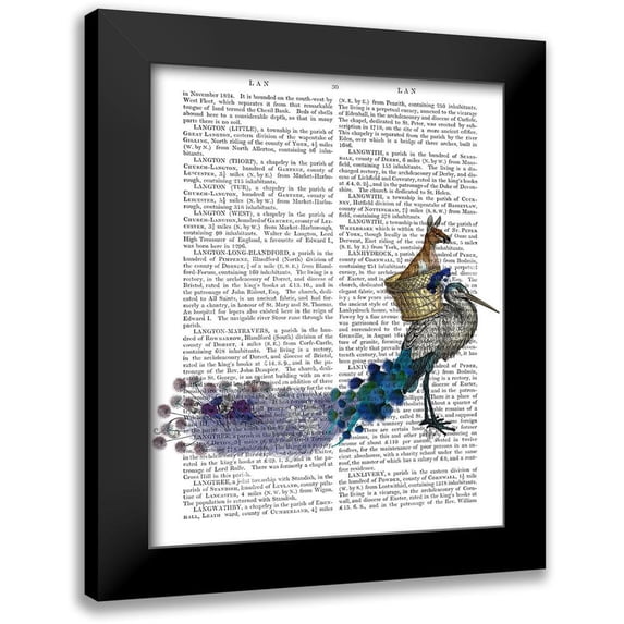 Fab Funky 20x24 Black Modern Framed Museum Art Print Titled - Kangaroo Ride