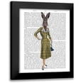 thumbnail image 1 of Fab Funky 20x24 Black Modern Framed Museum Art Print Titled - Rabbit In Mustard Dress, 1 of 5