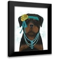 thumbnail image 1 of Fab Funky 20x24 Black Modern Framed Museum Art Print Titled - Rottweiler Flapper, 1 of 5