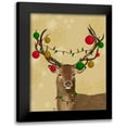 thumbnail image 1 of Fab Funky 20x24 Black Modern Framed Museum Art Print Titled - Stag and Baubles, 1 of 5