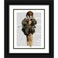 thumbnail image 1 of Fab Funky 20x24 Black Ornate Wood Framed with Double Matting Museum Art Print Titled - Badger on Vintage Bicycle, 1 of 4