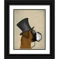 thumbnail image 1 of Fab Funky 20x24 Black Ornate Wood Framed with Double Matting Museum Art Print Titled - Boxer, Formal Hound and Hat, 1 of 4