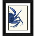 thumbnail image 1 of Fab Funky 20x24 Black Ornate Wood Framed with Double Matting Museum Art Print Titled - Contrasting Crab in Navy Blue b, 1 of 4