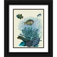 thumbnail image 1 of Fab Funky 20x24 Black Ornate Wood Framed with Double Matting Museum Art Print Titled - Fish Blue Shells and Corals, 1 of 4