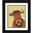 thumbnail image 1 of Fab Funky 20x24 Black Ornate Wood Framed with Double Matting Museum Art Print Titled - Funny Farm Cow 2, 1 of 4