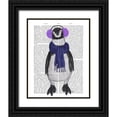 thumbnail image 1 of Fab Funky 20x24 Black Ornate Wood Framed with Double Matting Museum Art Print Titled - Penguin Ear Muffs Book Print, 1 of 4