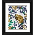 thumbnail image 1 of Fab Funky 20x24 Black Ornate Wood Framed with Double Matting Museum Art Print Titled - Slow Loris, Gold, 1 of 4