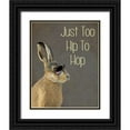 thumbnail image 1 of Fab Funky 20x24 Black Ornate Wood Framed with Double Matting Museum Art Print Titled - Too Hip To Hop Grey, 1 of 4