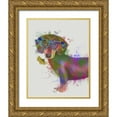 thumbnail image 1 of Fab Funky 20x24 Gold Ornate Wood Framed with Double Matting Museum Art Print Titled - Dachshund And Glasses Rainbow Splash, 1 of 4