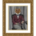 thumbnail image 1 of Fab Funky 20x24 Gold Ornate Wood Framed with Double Matting Museum Art Print Titled - Fox 1920s Gentleman, 1 of 4
