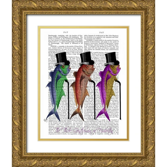 Fab Funky 20x24 Gold Ornate Wood Framed with Double Matting Museum Art Print Titled - Gentleman of Fisherton