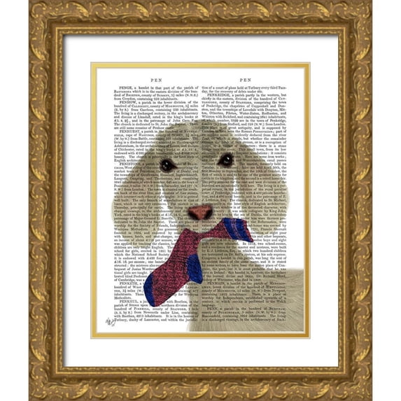 Fab Funky 20x24 Gold Ornate Wood Framed with Double Matting Museum Art Print Titled - Goat Sock Lunch Book Print