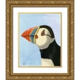 thumbnail image 1 of Fab Funky 20x24 Gold Ornate Wood Framed with Double Matting Museum Art Print Titled - Puffin Portrait, 1 of 4