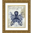thumbnail image 1 of Fab Funky 20x24 Gold Ornate Wood Framed with Double Matting Museum Art Print Titled - Seaside Postcard Cream c, 1 of 4