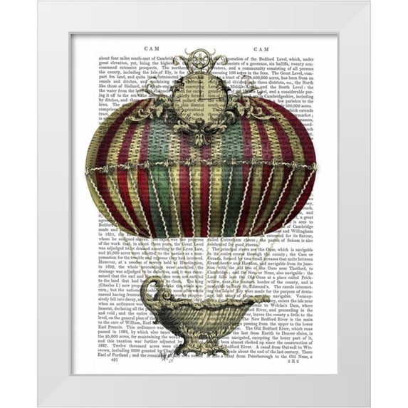 Fab Funky 20x24 White Modern Wood Framed Museum Art Print Titled - Baroque Fantasy Balloon 3