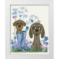 thumbnail image 1 of Fab Funky 20x24 White Modern Wood Framed Museum Art Print Titled - Bebe-Puppy In Welly, 1 of 4