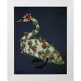 thumbnail image 1 of Fab Funky 20x24 White Modern Wood Framed Museum Art Print Titled - Bound Swan on blue, 1 of 4
