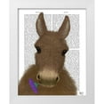 thumbnail image 1 of Fab Funky 20x24 White Modern Wood Framed Museum Art Print Titled - Donkey Purple Flower Book Print, 1 of 4