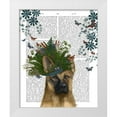 thumbnail image 1 of Fab Funky 20x24 White Modern Wood Framed Museum Art Print Titled - German Shepherd Milliners Dog, 1 of 4